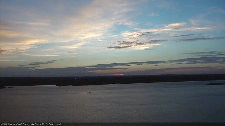 Lake Travis webcam, October 10, 2017 6:30 PM CT