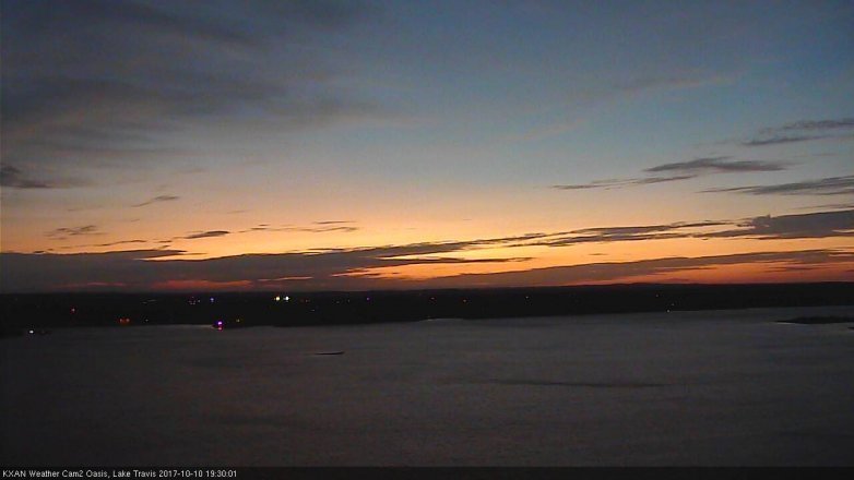 Lake Travis webcam, October 10, 2017 6:40 PM CT