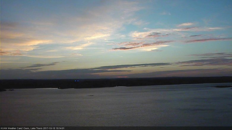 Lake Travis webcam, October 10, 2017 6:45 PM CT