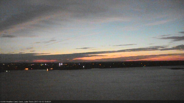 Lake Travis webcam, October 10, 2017 7:05 PM CT
