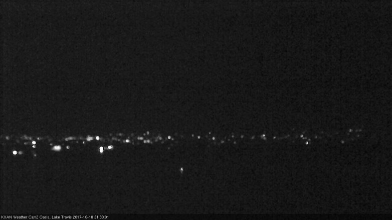 Lake Travis webcam, October 10, 2017 9:00 PM CT