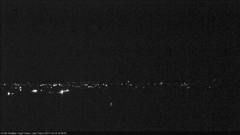 Lake Travis webcam, October 10, 2017 9:15 PM CT