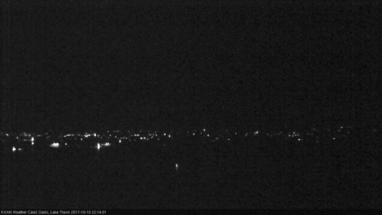 Lake Travis webcam, October 10, 2017 9:20 PM CT