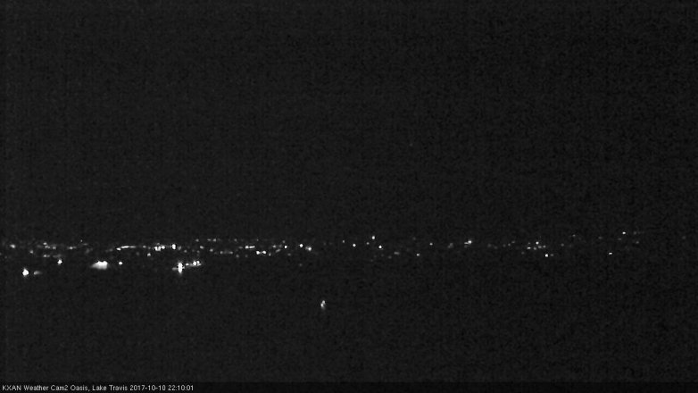 Lake Travis webcam, October 10, 2017 9:30 PM CT