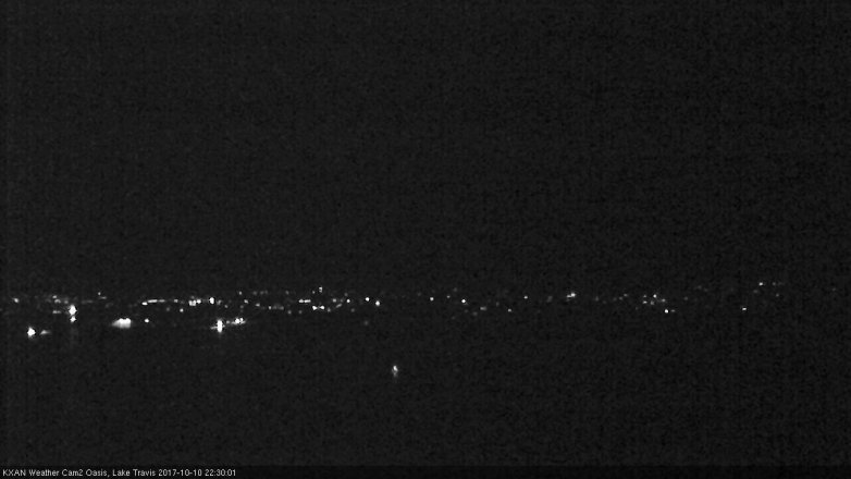Lake Travis webcam, October 10, 2017 9:35 PM CT