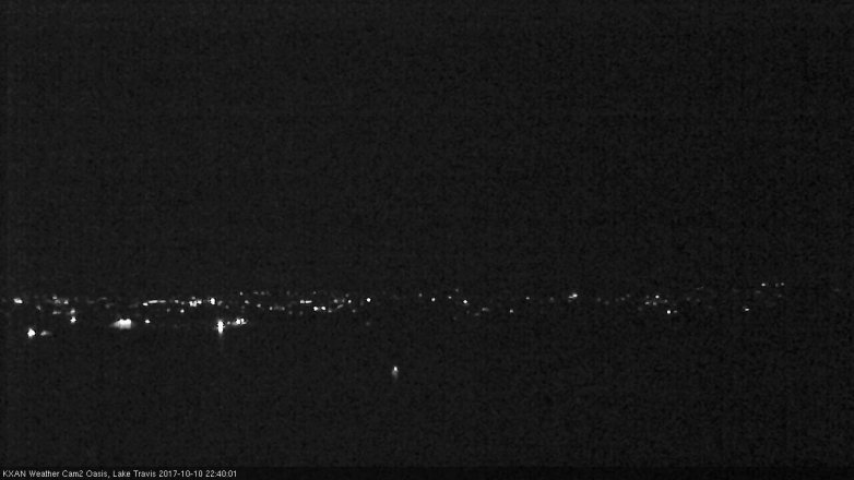Lake Travis webcam, October 10, 2017 9:55 PM CT