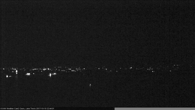 Lake Travis webcam, October 10, 2017 10:15 PM CT