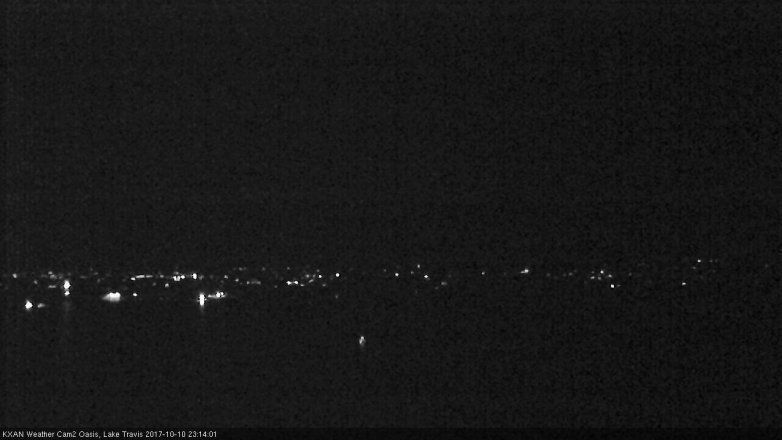Lake Travis webcam, October 10, 2017 10:45 PM CT