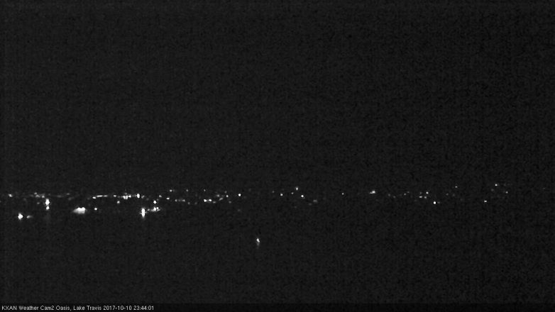 Lake Travis webcam, October 10, 2017 10:50 PM CT