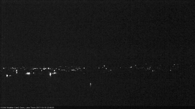 Lake Travis webcam, October 10, 2017 11:00 PM CT