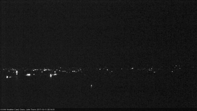 Lake Travis webcam, October 10, 2017 11:35 PM CT