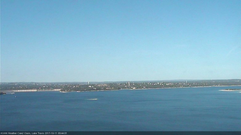 Lake Travis webcam, October 11, 2017 9:15 AM CT