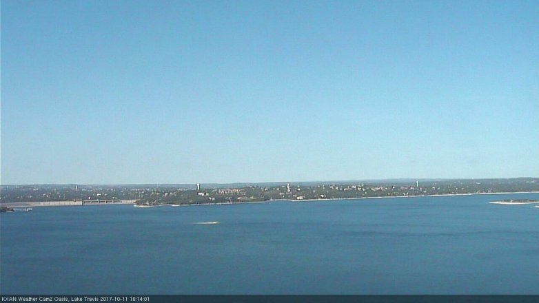 Lake Travis webcam, October 11, 2017 9:25 AM CT