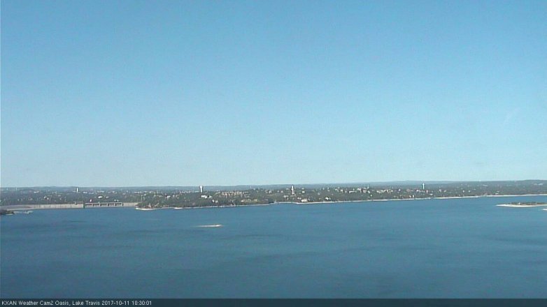 Lake Travis webcam, October 11, 2017 9:40 AM CT