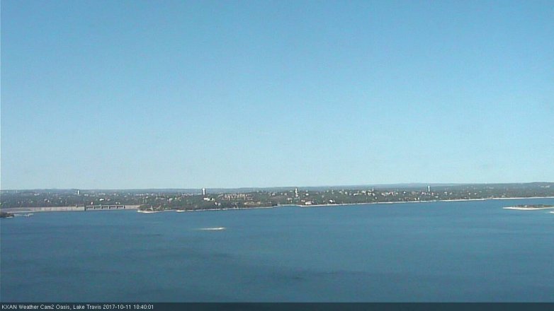 Lake Travis webcam, October 11, 2017 9:50 AM CT