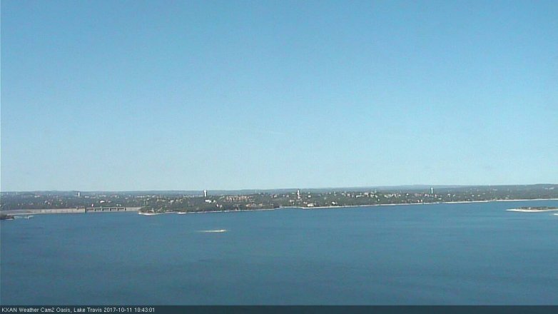 Lake Travis webcam, October 11, 2017 10:00 AM CT
