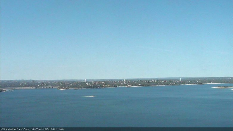 Lake Travis webcam, October 11, 2017 10:15 AM CT