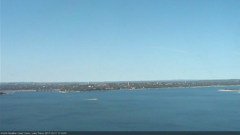 Lake Travis webcam, October 11, 2017 10:25 AM CT