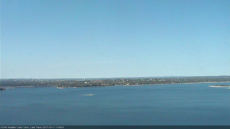 Lake Travis webcam, October 11, 2017 10:50 AM CT