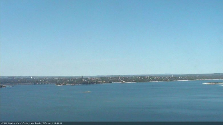 Lake Travis webcam, October 11, 2017 11:15 AM CT