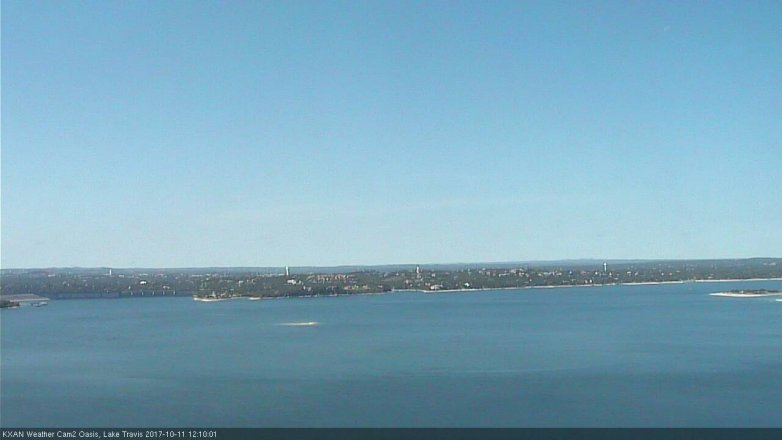 Lake Travis webcam, October 11, 2017 11:20 AM CT