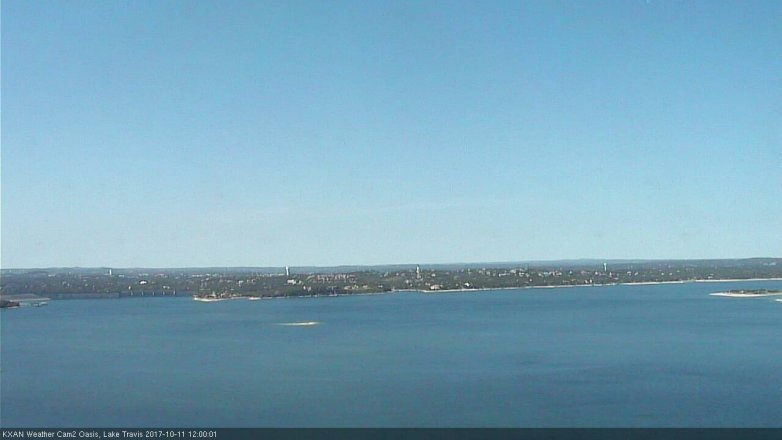 Lake Travis webcam, October 11, 2017 11:30 AM CT