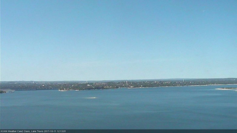 Lake Travis webcam, October 11, 2017 11:45 AM CT