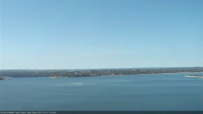 Lake Travis webcam, October 11, 2017 12:05 PM CT