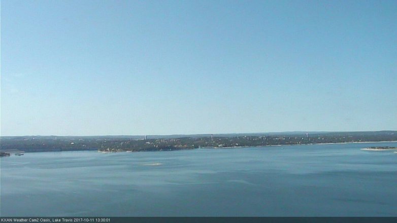 Lake Travis webcam, October 11, 2017 12:55 PM CT
