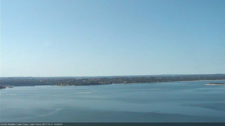 Lake Travis webcam, October 11, 2017 1:30 PM CT