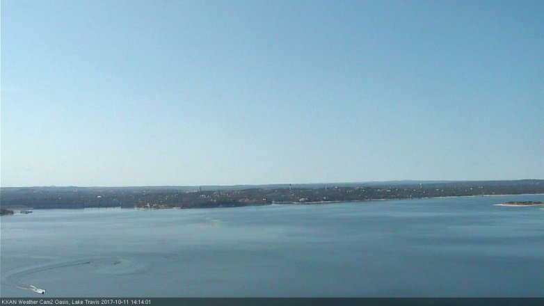 Lake Travis webcam, October 11, 2017 1:40 PM CT