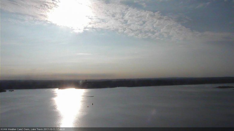 Lake Travis webcam, October 11, 2017 5:15 PM CT