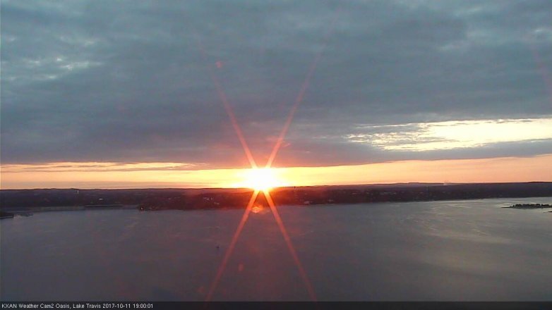 Lake Travis webcam, October 11, 2017 6:05 PM CT