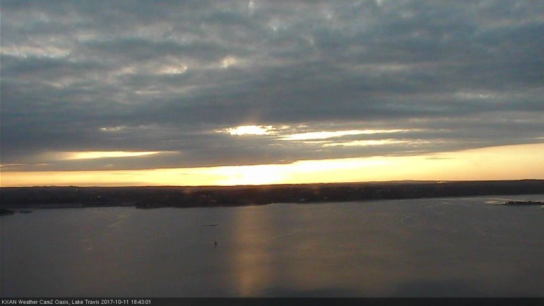 Lake Travis webcam, October 11, 2017 6:10 PM CT