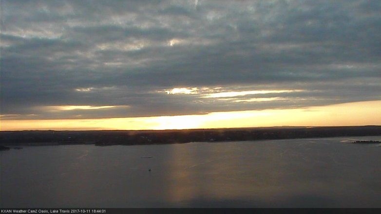 Lake Travis webcam, October 11, 2017 6:15 PM CT