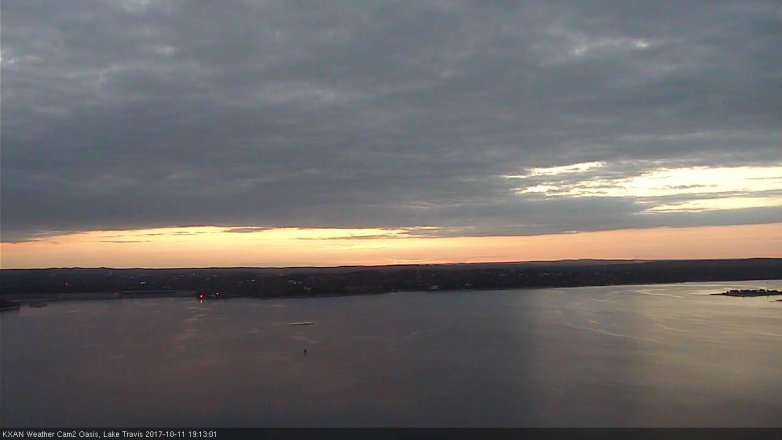 Lake Travis webcam, October 11, 2017 6:20 PM CT