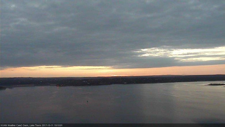 Lake Travis webcam, October 11, 2017 6:40 PM CT