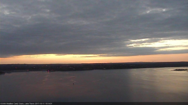 Lake Travis webcam, October 11, 2017 6:45 PM CT