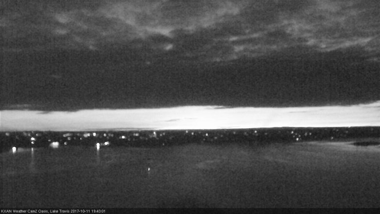 Lake Travis webcam, October 11, 2017 7:15 PM CT