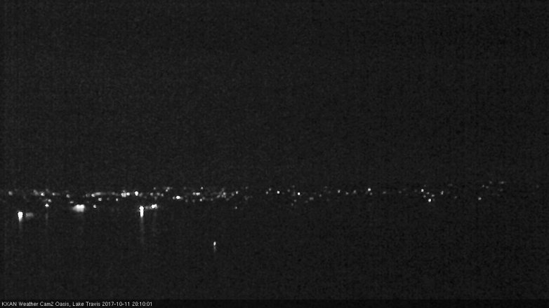 Lake Travis webcam, October 11, 2017 7:20 PM CT