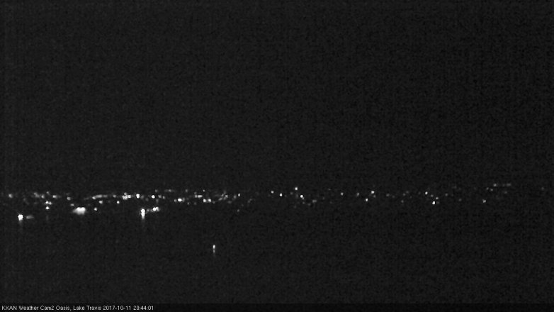 Lake Travis webcam, October 11, 2017 8:05 PM CT