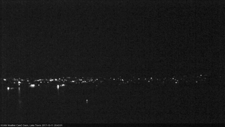 Lake Travis webcam, October 11, 2017 8:15 PM CT
