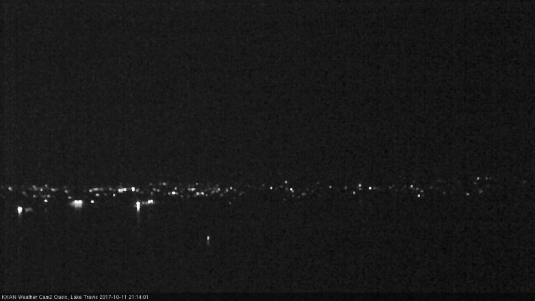 Lake Travis webcam, October 11, 2017 8:25 PM CT