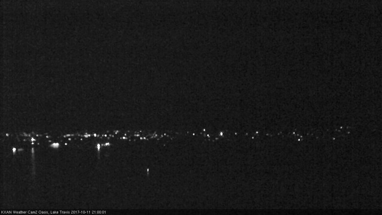 Lake Travis webcam, October 11, 2017 8:30 PM CT