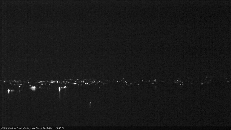 Lake Travis webcam, October 11, 2017 8:50 PM CT