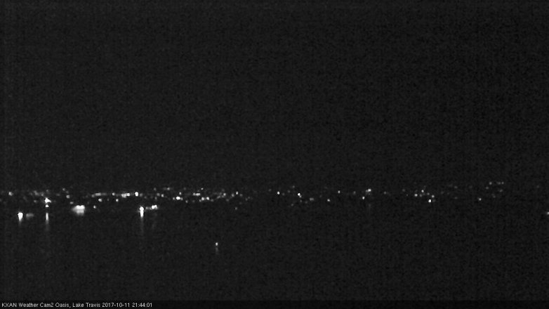 Lake Travis webcam, October 11, 2017 9:05 PM CT