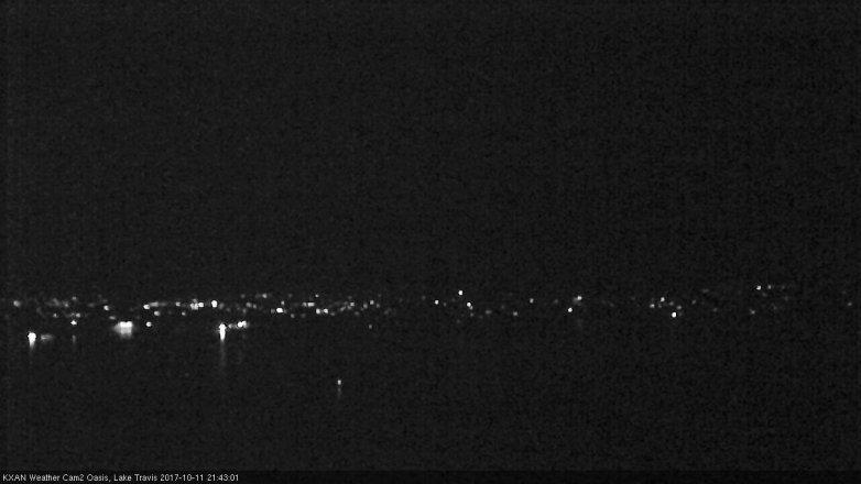 Lake Travis webcam, October 11, 2017 9:10 PM CT