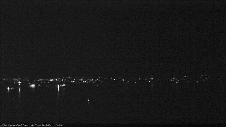 Lake Travis webcam, October 11, 2017 9:20 PM CT