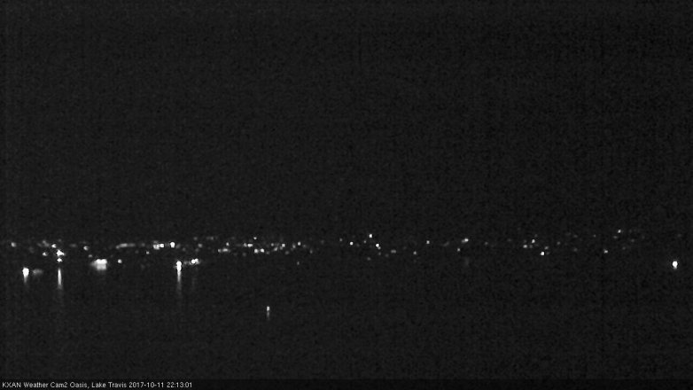 Lake Travis webcam, October 11, 2017 9:30 PM CT