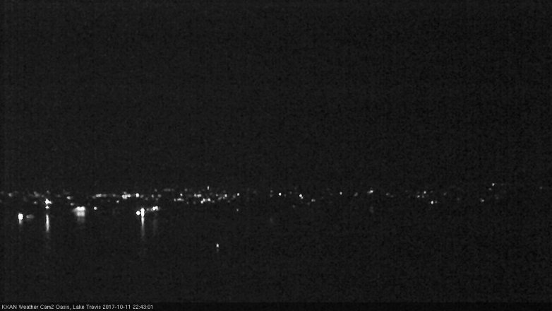 Lake Travis webcam, October 11, 2017 10:10 PM CT